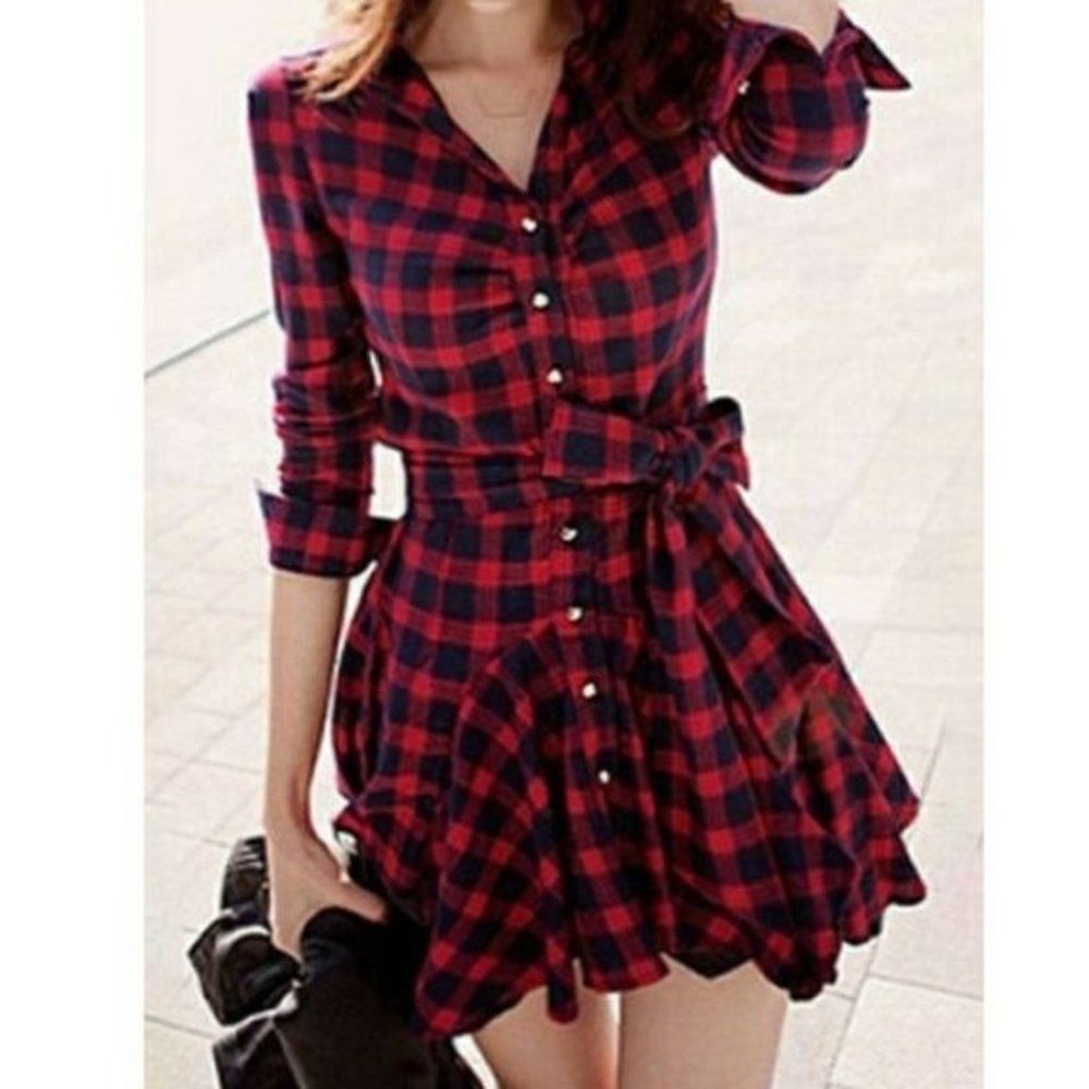 Plaid Swing Mini Dress  S - Picture 13 of 14